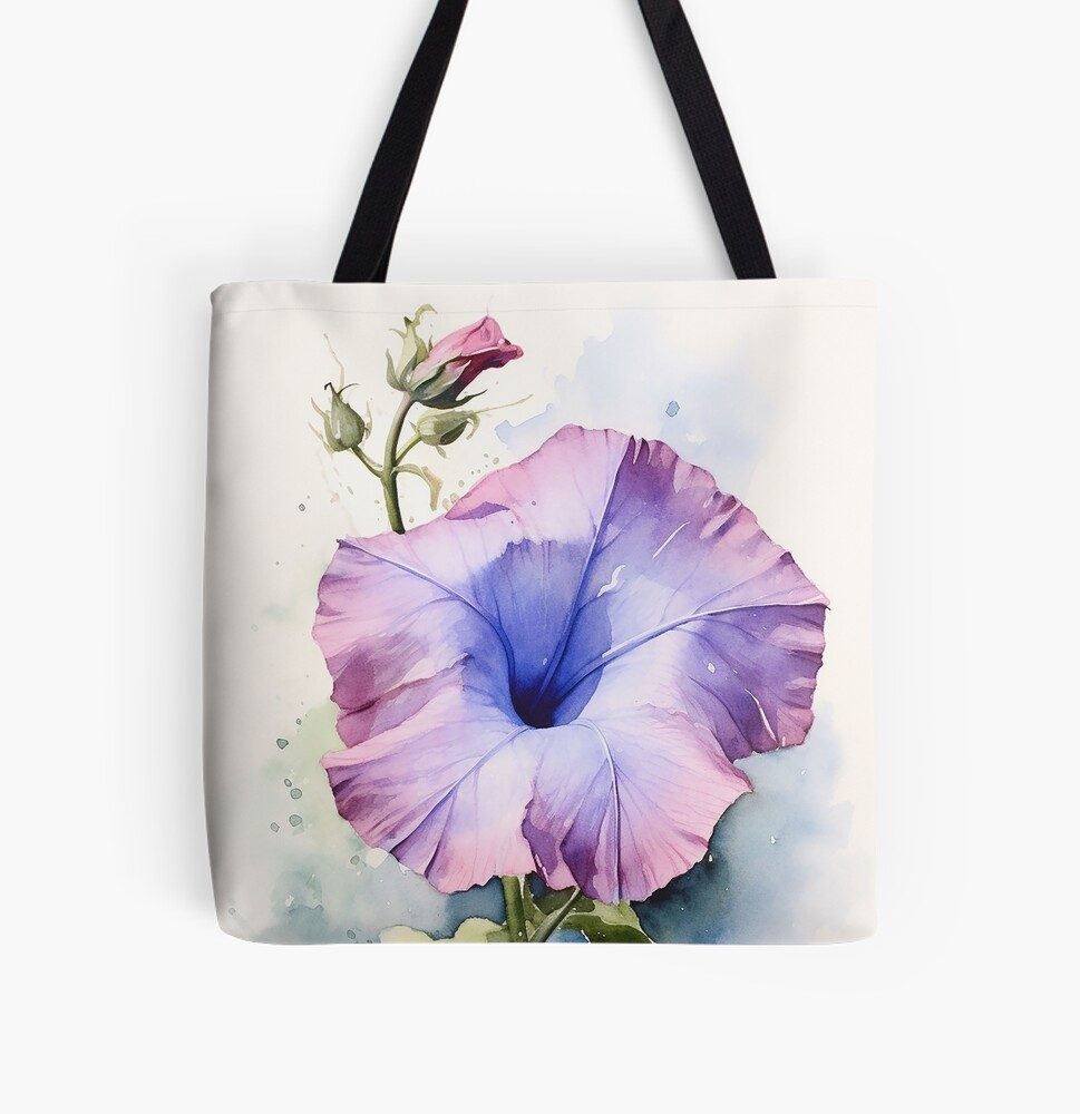 Mornema - Morning Glory flower in watercolor (4/8)