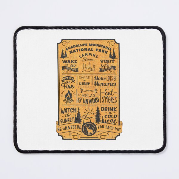 Item preview, Guadalupe Mountains National Park Camping Rules designed and sold by uza-nHornber.
