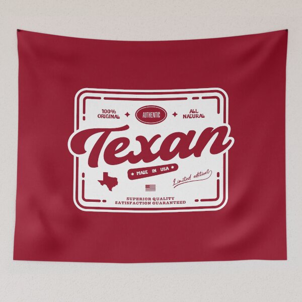 Item preview, Authentic Texan Cool Vintage Label Print Texas Resident Gift  designed and sold by semisoberme.