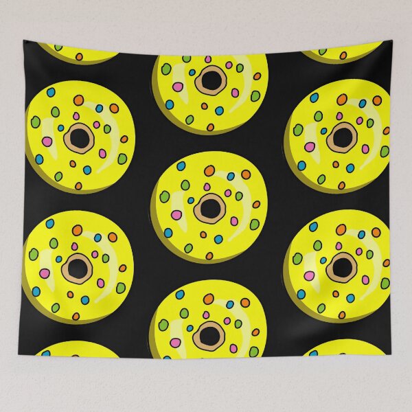 Item preview, Delicious yellow glazed donut sprinkled with colored sprinkles designed and sold by Denisse diseno.