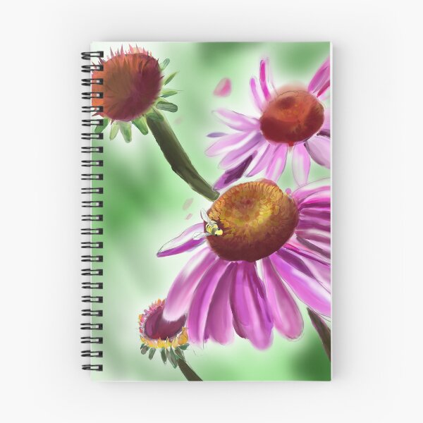 Item preview, Watercolor echinacea flower and bee designed and sold by Rachael Donohue.