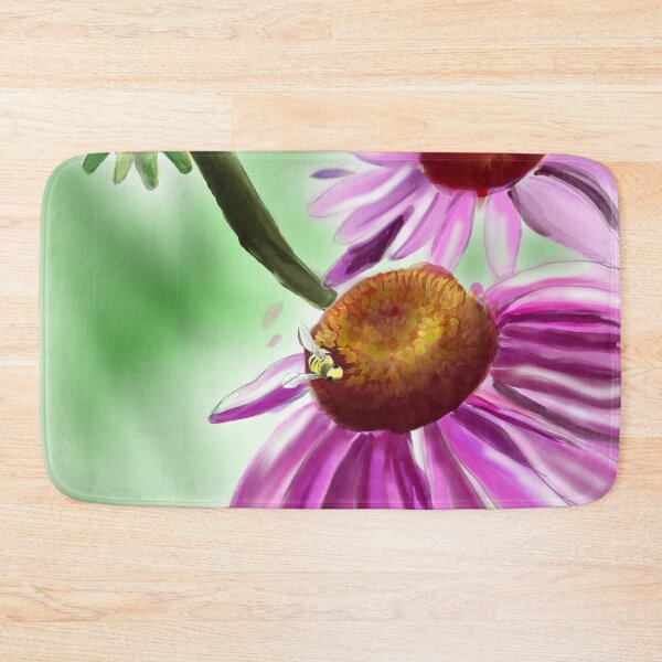 Item preview, Watercolor echinacea flower and bee designed and sold by Rachael Donohue.