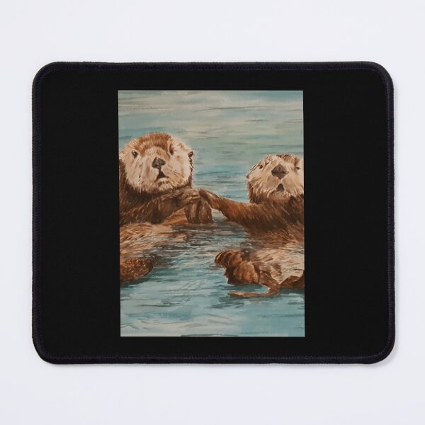 Item preview, Cute otters holding hands designed and sold by qrbotebioil57.