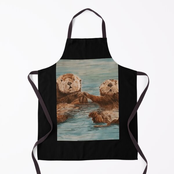 Item preview, Cute otters holding hands designed and sold by qrbotebioil57.