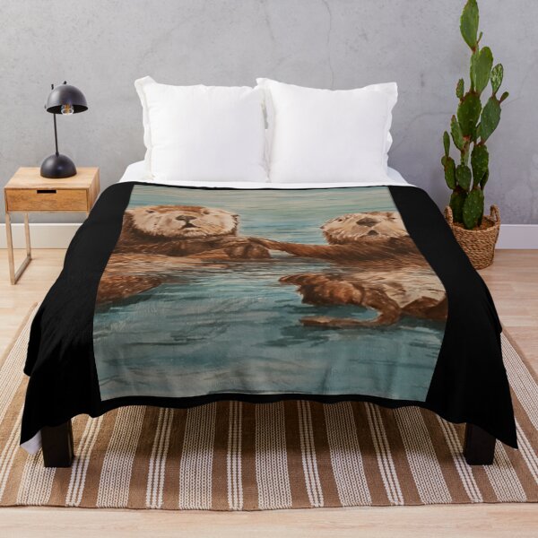 Item preview, Cute otters holding hands 	 	 designed and sold by qrbotebioil57.