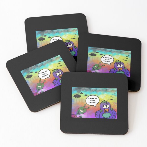 Item preview, Aliens & Birds (I Think We Have Visitors) designed and sold by Aleksandra Fayerman.