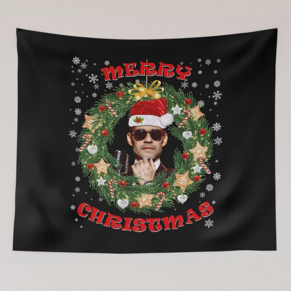 Item preview, Merry Xmas Marc Santa Hat and Christmas Wreath designed and sold by GoodbyeYoungAr.