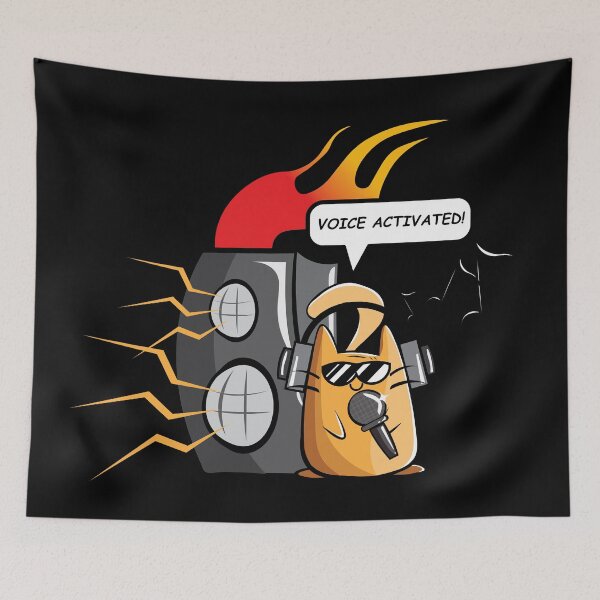 Item preview, Orange Cat singing and burning the stage! Voice Activated! designed and sold by SpartanDStore.