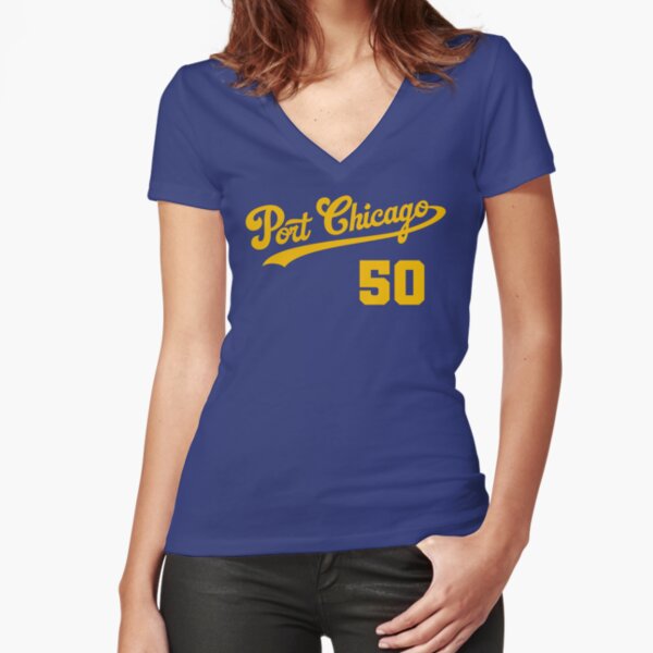Port Chicago 50 (California Golden Yellow) Fitted V-Neck T-Shirt