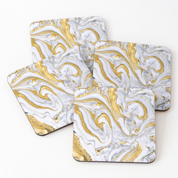 Item preview, Luxurious White & Gold Marble Patterns designed and sold by Tamas Das.