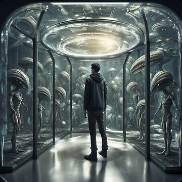 Artwork thumbnail, Aliens visit a Human Zoo by LenCarol