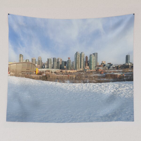 Item preview, Calgary Skyline Winter Wonderland designed and sold by rawshutterbug.