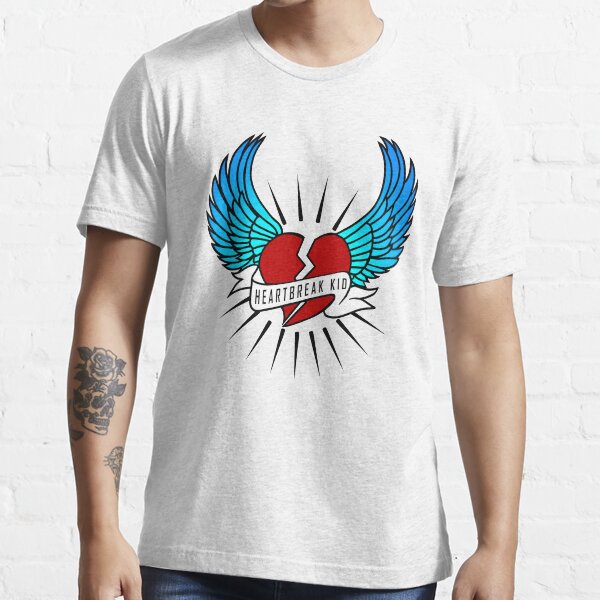 "Heartbreak Kid blue wings, black broken heart" Tshirt for Sale by