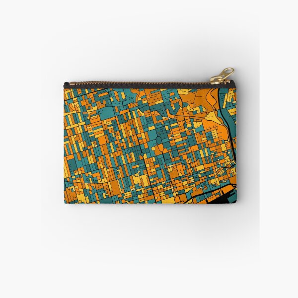 Item preview, Toronto Map Pattern in Orange & Teal designed and sold by PatternMaps.
