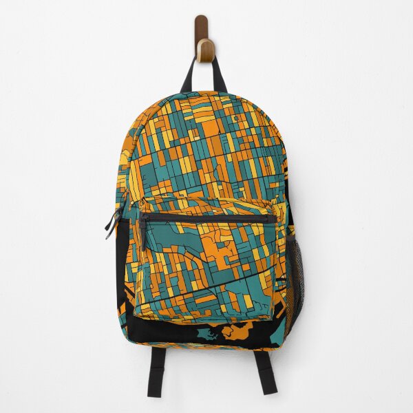 Item preview, Toronto Map Pattern in Orange & Teal designed and sold by PatternMaps.