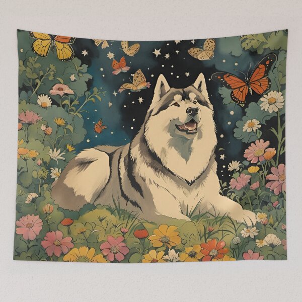 Item preview, Joyful Dog at Night designed and sold by HabitableMoons.