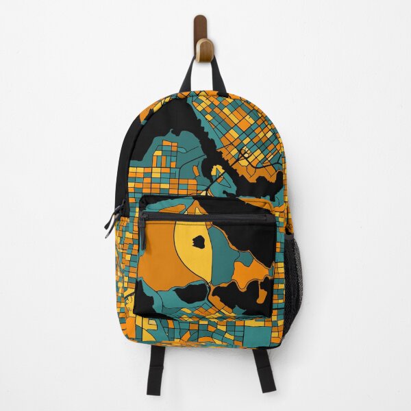 Item preview, Vancouver Map Pattern in Orange & Teal designed and sold by PatternMaps.