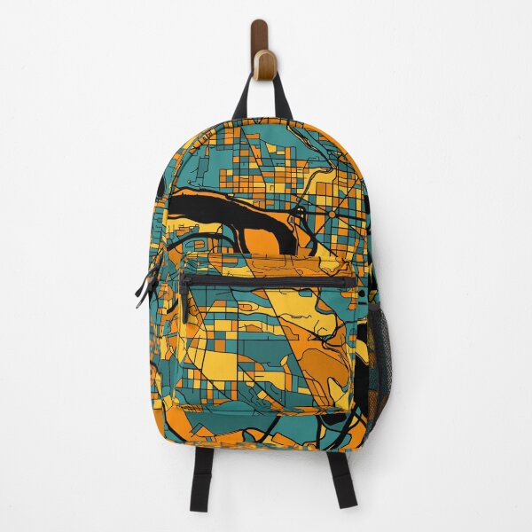 Item preview, Washington Map Pattern in Orange & Teal designed and sold by PatternMaps.