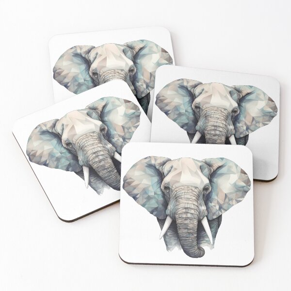 Item preview, Geometric African Elephant designed and sold by KD Merch.
