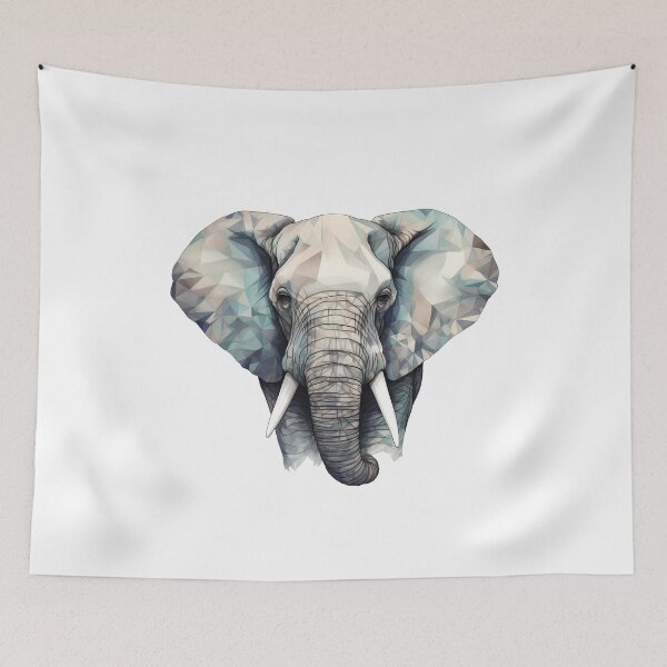 Item preview, Geometric African Elephant designed and sold by KD Merch.