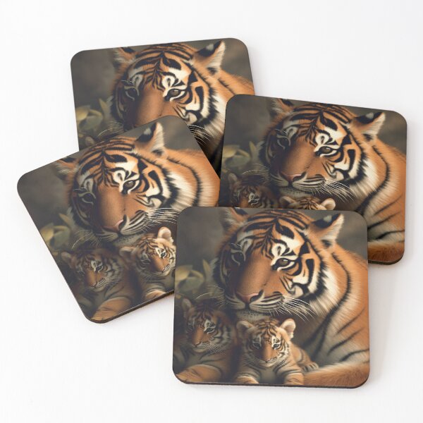 Item preview, tiger with cubs designed and sold by EdicionesJML.