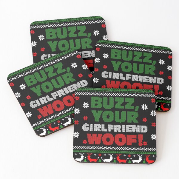 Item preview, Buzz Xmas Your Girlfriend Woof! Ugly Christmas Sweater designed and sold by RonWalker1.