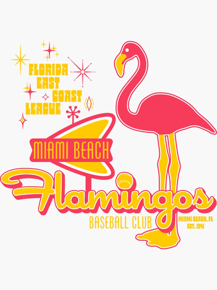 Flamingo Florida Baseball Baby Onesie Flamingo Florida Baseball Baby Onesie