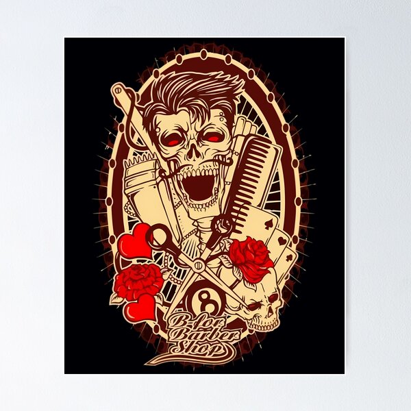 Premium Vector  Colorful skull and scissor doodle illustration for sticker  tattoo poster tshirt design etc