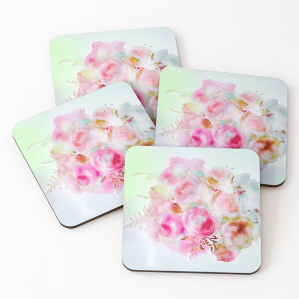 Item preview, Pale Pink Pastel Dappled Roses designed and sold by MouseCatty.