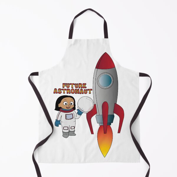 Item preview, 'Future Astronaut' Girl with Rocket (South Asian) designed and sold by ThingsByNin.