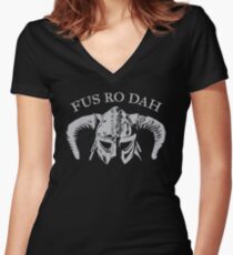 Fus Ro Dah Women's Fitted V-Neck T-Shirt