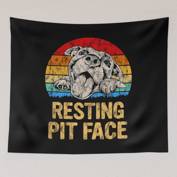 Item preview, Pitbull Resting Pit Face - Funny Pitbull Lovers designed and sold by queredfop.