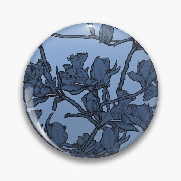 Item preview, Blue pattern flowers designed and sold by Anja Steiner.
