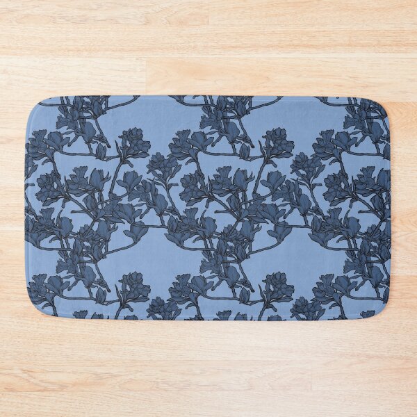Item preview, Blue pattern flowers designed and sold by Anja Steiner.