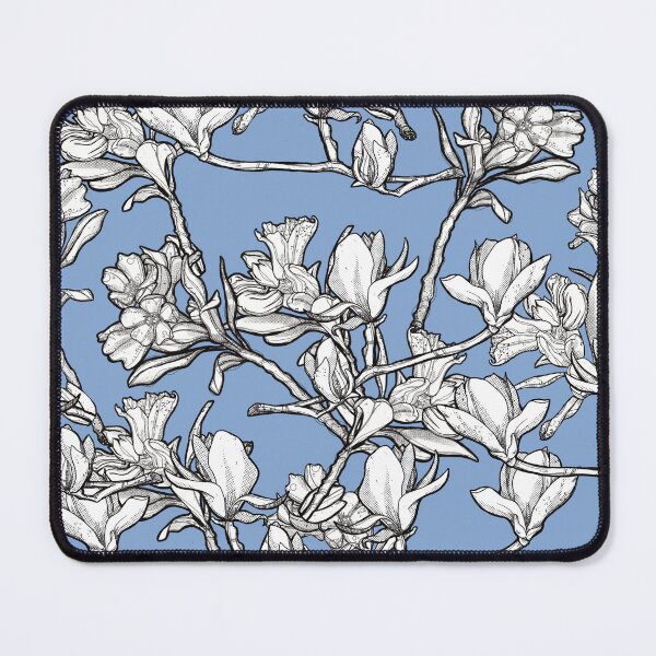 Item preview, Blue White Pattern Flowers designed and sold by Anja Steiner.