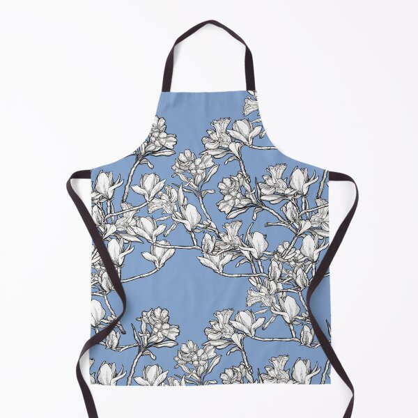 Item preview, Blue White Pattern Flowers designed and sold by Anja Steiner.