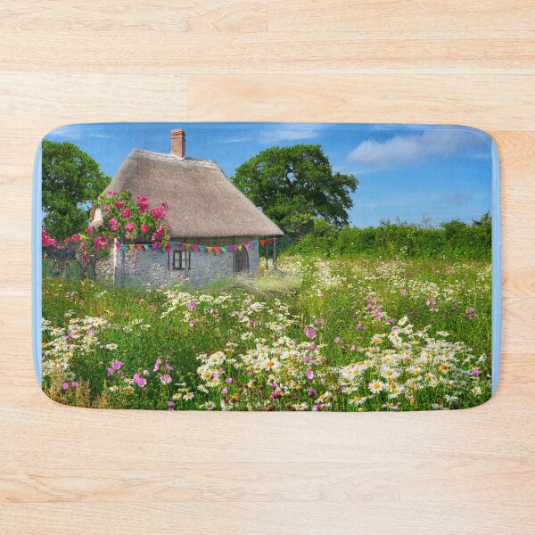 Item preview, English Thatched Cottage and Wildflower Meadow designed and sold by Alisonchambers2.