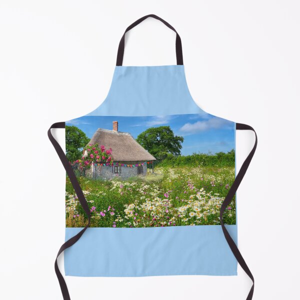 Item preview, English Thatched Cottage and Wildflower Meadow designed and sold by Alisonchambers2.