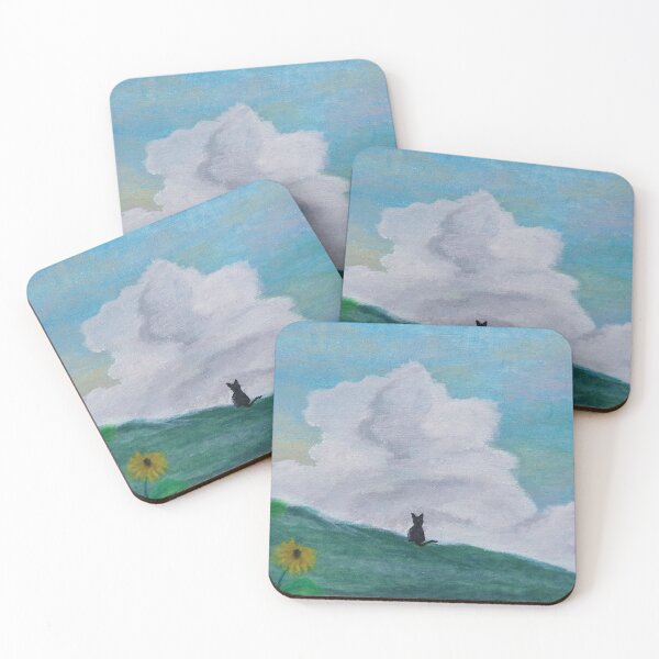 Item preview, Black Cat Looking At Clouds designed and sold by vanycaecilia.