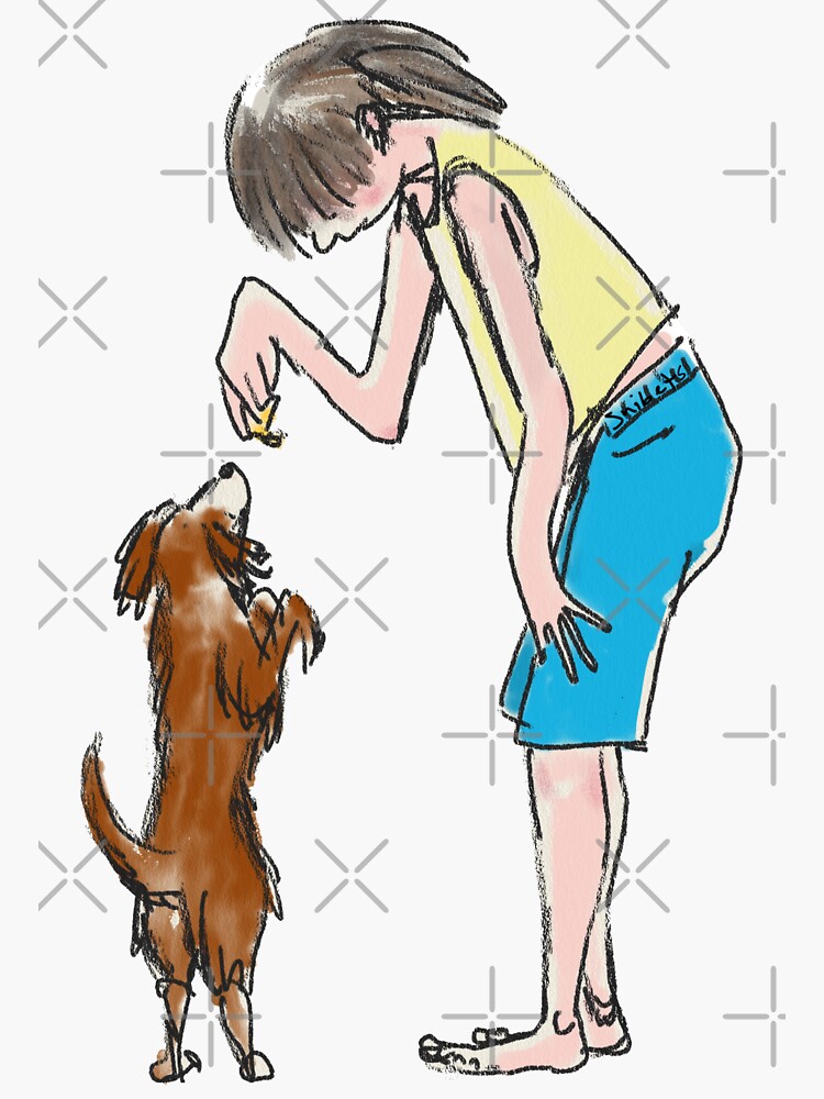 Cute Girl Giving a Treat to a Dog