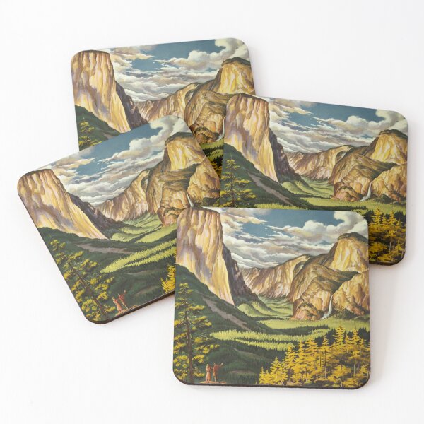 Item preview, STK502144A-Vintage travel poster for Yosemite and United Air Lines. designed and sold by StocktrekImages.