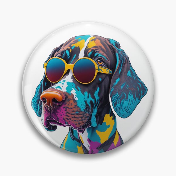 Item preview, Fun, Stylish Colorful German Shorthaired Pointer designed and sold by LivingItFunky.