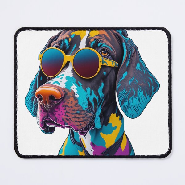 Item preview, Fun, Stylish Colorful German Shorthaired Pointer designed and sold by LivingItFunky.