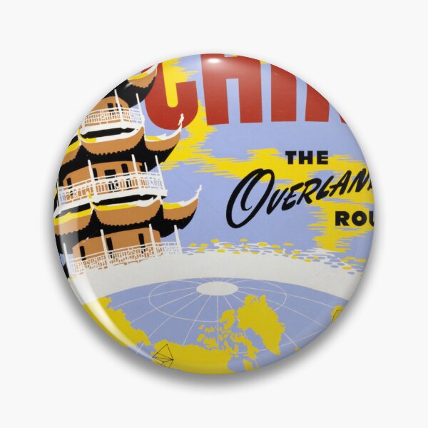 Item preview, STK502147A-Vintage travel poster for China and Northwest Orient Airlines. designed and sold by StocktrekImages.