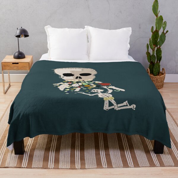 Item preview, Our Flag Means Death Vomiting Skull On Skeleton Flag designed and sold by RosarioWong.