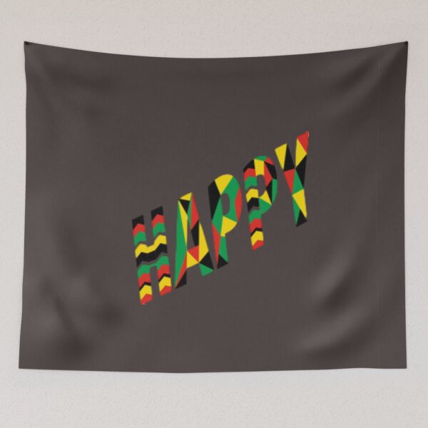 Artikelvorschau, Happy Rasta Colors-Rastafarian Happy Tee entworfen und verkauft von Thehobbiehouse.