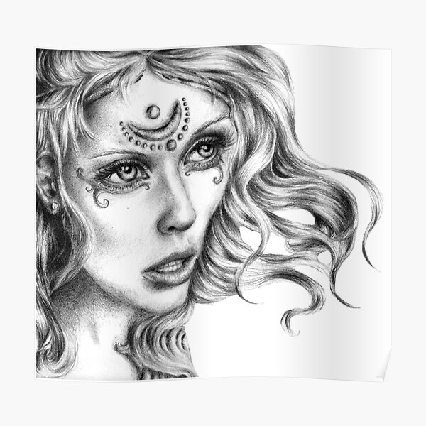 High Priestess Fantasy Art, Into the Future I See Poster