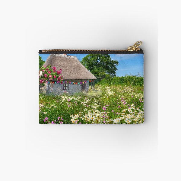Item preview, English Thatched Cottage and Wildflower Meadow designed and sold by Alisonchambers2.