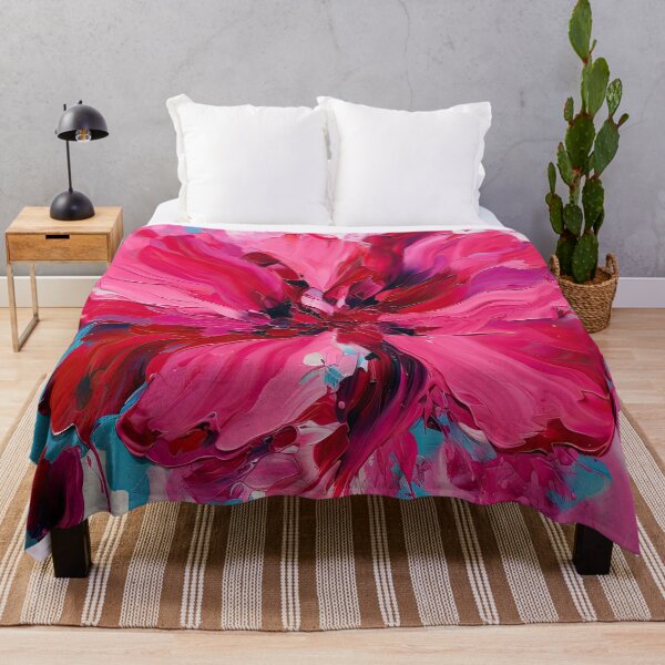 Item preview, Hot Pink Flower Oil Painting Style designed and sold by Puristock.