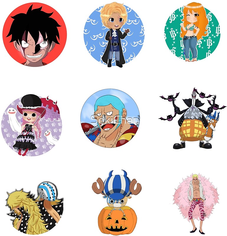 "One Piece Sticker Sheet" by SekiChan Redbubble